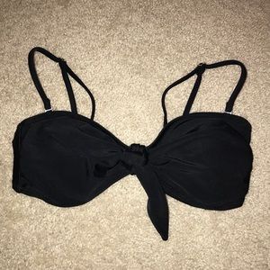 black old navy tie bikini top